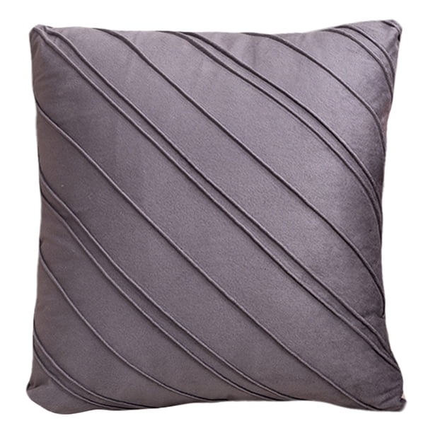 Funda de almohada bordada de sarga de color liso-Funda de almohada de terciopelo en casa
