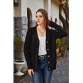 thumbnail image 5 of Women's Long Sleeve Cable Knit Sweater Open Front Cardigan Button Loose Outerwear, 5 of 6