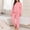 Pink, variant on NominalSnug Fuzzy Fleece Pajamas Sets for Women Long Sleeve Crewneck Tops Long Pants Winter Warm Thicken Sleepwear