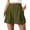 Army Green, variant on Womens Shorts Casual Spring Summer Elastic High Waisted Pleated Cotton Shorts Beach Vacation Outfits Pockets