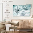 thumbnail image 5 of Elephant Stock Ocean Compass Wall Art - Horizontal Canvas Wall Art - Living Room Wall Decor - Nautical Canvas - Black And Teal Decor - 12" x 8", 5 of 8