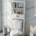 thumbnail image 2 of PAPROOS Over the Toilet Storage Cabinet, Bathroom Space Saver Organizer above Toilet with Open 2 Shelves and 1 Drawer, White #1, 2 of 9