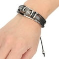 thumbnail image 4 of Decoraciones artesanales, 2 juegos de pulsera de cuero pulsera de cuero trenzado pulsera envolvente funcionalidad de alta precisión, 4 of 9