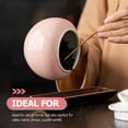 thumbnail image 4 of Shisuyan Pink Ceramic Tea Canister with Sealed Lid for Storage Kitchen Use 4.5 Inches, 4 of 9