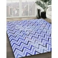 thumbnail image 3 of Ahgly Company Machine Washable Indoor Square Transitional Heavenly Blue Area Rugs, 3' Square, 3 of 7