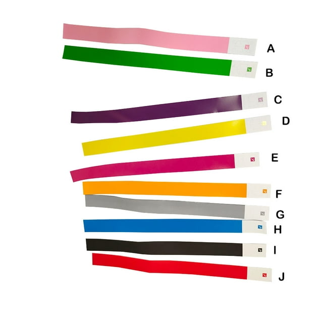 Lot de 100 Bracelets d'Identité Brassard Barre de Concert Résistance à la Chaleur Bracelet à Usage Unique Respirant Imperméable Bracelets Sangle de Reconnaissance Rouge