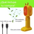 thumbnail image 3 of Ventilador de Escritorio Mini DOSYU Recargable con soporte para Celular amarillo, 3 of 6