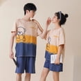 thumbnail image 4 of Conjunto de pijamas a juego para hombre y mujer, ropa de dormir de algodón, informal, para el hogar, 4 of 4