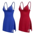 thumbnail image 6 of LWP 2 Pack Women's Lingerie Sexy Nightwear Spaghetti Strap Nightgown Babydoll Chemise, 6 of 6