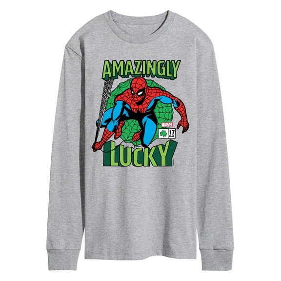 Marvel Spider-Man - St. Patrick's Day Amazingly Lucky - Men's Long Sleeve Graphic T-Shirt