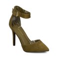 thumbnail image 1 of New Women Breckelles Isabel-31W Faux Suede Pointy Toe d'Orsay Ankle Strap Pump, 1 of 5