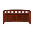 thumbnail image 3 of Riverbay Furniture 17" Split Seat Wood Storage Bench in Walnut Brown, 3 of 20