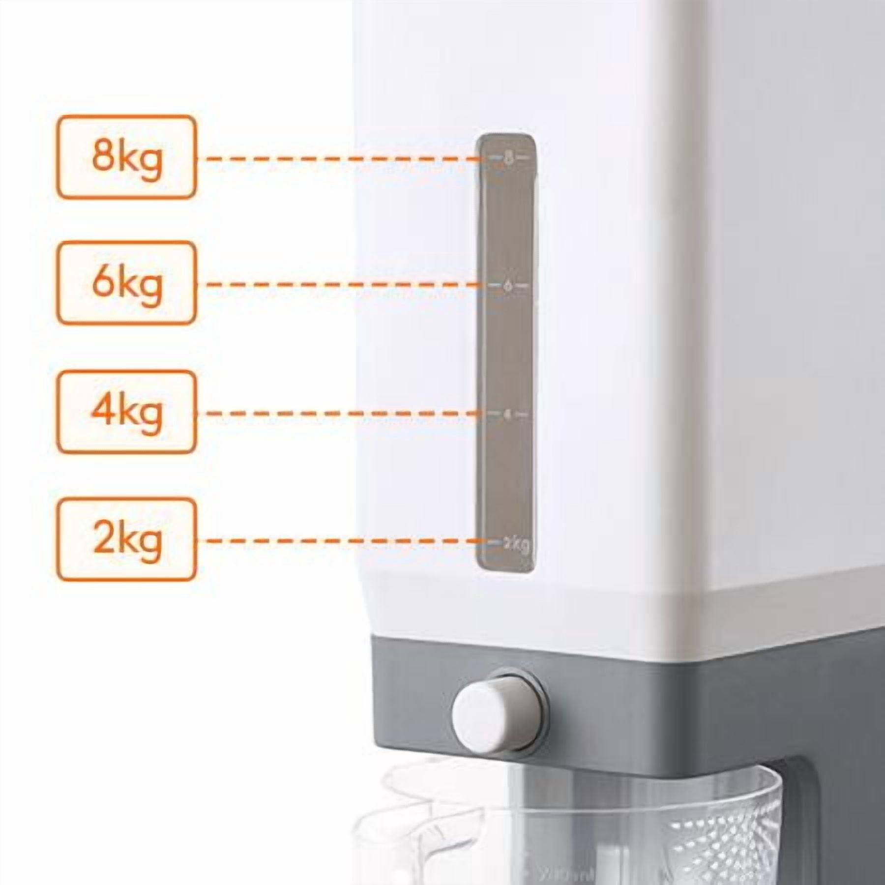 Leaglojoy 25 lbs Rice Dispenser, Airtight BPA-Free Storage Container for Rice, Cereal, and Kitchen Pantry