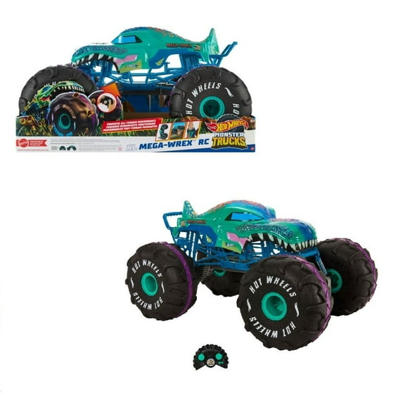 Vehículo a Control Remoto Hot Wheels Monster Trucks Mega Wrex Escala 1:6
