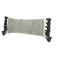 thumbnail image 3 of Ox Bay Faith 12" x 28" Black/White Distressed Stripes with Tassels Cotton Adult Decorative Lumbar Throw Pillow, 3 of 11