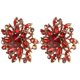 thumbnail image 4 of piezas broche de flores Retro diamante moda ropa traje solapa ramillete accesorios rojo, 4 of 5