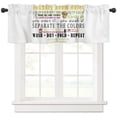 thumbnail image 2 of Laundry Room Rules Text Small Curtain Rod Pocket Short Curtains Half Drapes Partition Cabinet Door Window Curtains Home Decor, 2 of 6