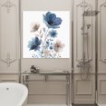 thumbnail image 4 of Wall Art Prints, Navy Blue Floral Framed Canvas Prints for Bedroom Living Room Bathroom Office, Watercolor Flowers Farmhouse Gallery Wrap Wall Art Poster for Gifts Home Decor 20"x20", 4 of 9