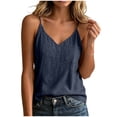 thumbnail image 5 of GHIIYER Sleeveless V Neck Tank Tops for Women with Pockets Solid Casual Blouses Camisole Top Size L, 5 of 7