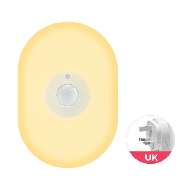 WiFi Smart LED Night Light Reino Unido Tuya PIR Sensor de movimiento Lámpara Control de voz