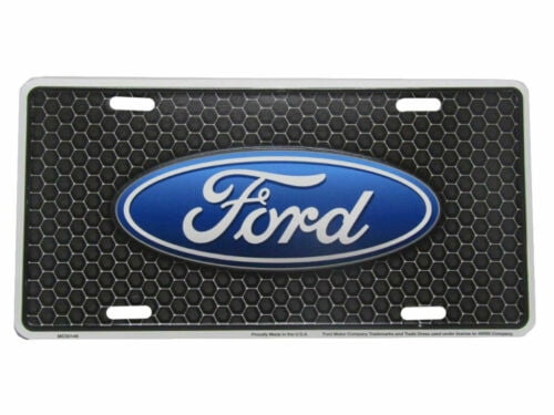 Ford Detailed Black Honeycomb Background 6"x12" Aluminum License Plate Tag 