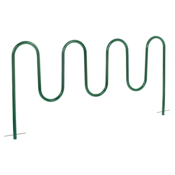 Global Industrial Wave Bike Rack, Green, Below Ground Mount, 9-Bike