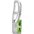 thumbnail image 2 of 14K White Gold Cushion Peridot And Diamond Pendant (Width 9.2) (Length 18.5) - Jbsp, 2 of 5