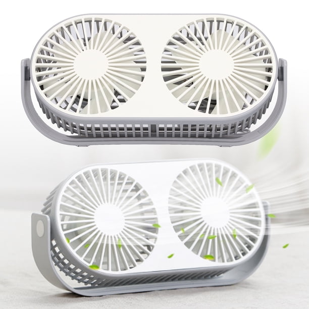 Ventilador De Escritorio USB, Doble Ventilador De Doble Aspa De Bajo Ruido Para Dormitorio Para El Hogar Para Escritorio