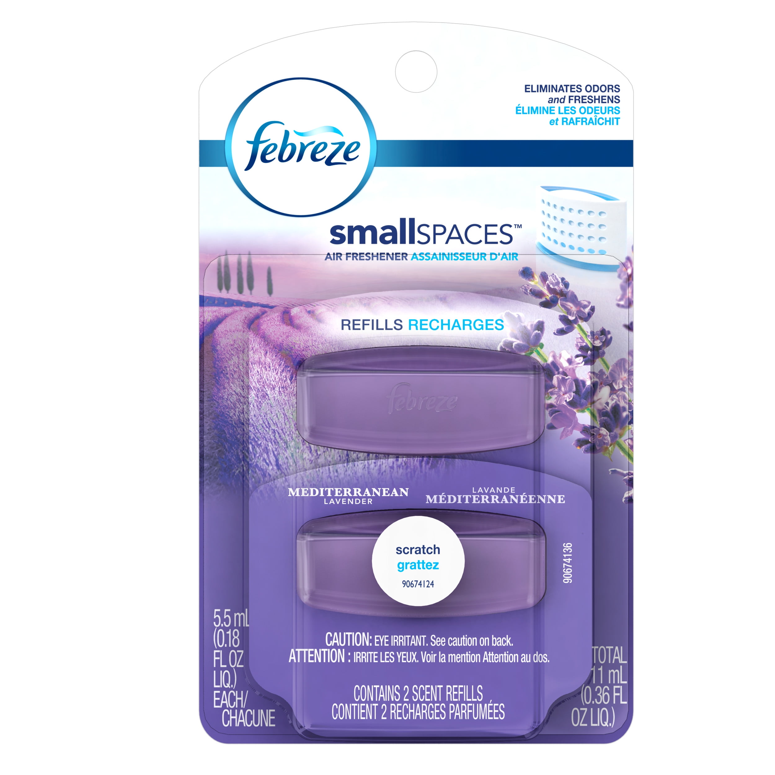 Febreze SmallSpaces Mediterranean Lavender Refills Air Freshener (2