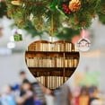 thumbnail image 5 of BJUTIR Christmas Decor Book Lovers Heart Shaped Bookshelf Pendant Acrylic Ornament, 5 of 5