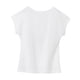 thumbnail image 5 of Camiseta de mujer clásica ropa de calle traje simple cuello redondo camisa manga corta S, 5 of 8