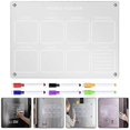 thumbnail image 2 of 1 Set Acrylic Refrigerator Calendar Erasable Monthly Planner Board Reusable Dry Erase Board with Markers, 2 of 3