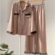 thumbnail image 1 of Pijama estampado de conejo, conjunto de 2 uds para dormir con pantalones, ropa de dormir con solapa de satén, camisón con botones, ropa de descanso para pijamas de Año Nuevo, 1 of 4