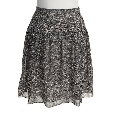 George - Women's Plus Print Chiffon Skirt