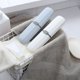 thumbnail image 4 of Caja de almacenamiento Wosthever con tapa organizador de cepillos gris azul, 4 of 5