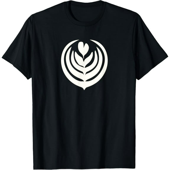 Milk foam art flower motif coffee latte lovers T-Shirt
