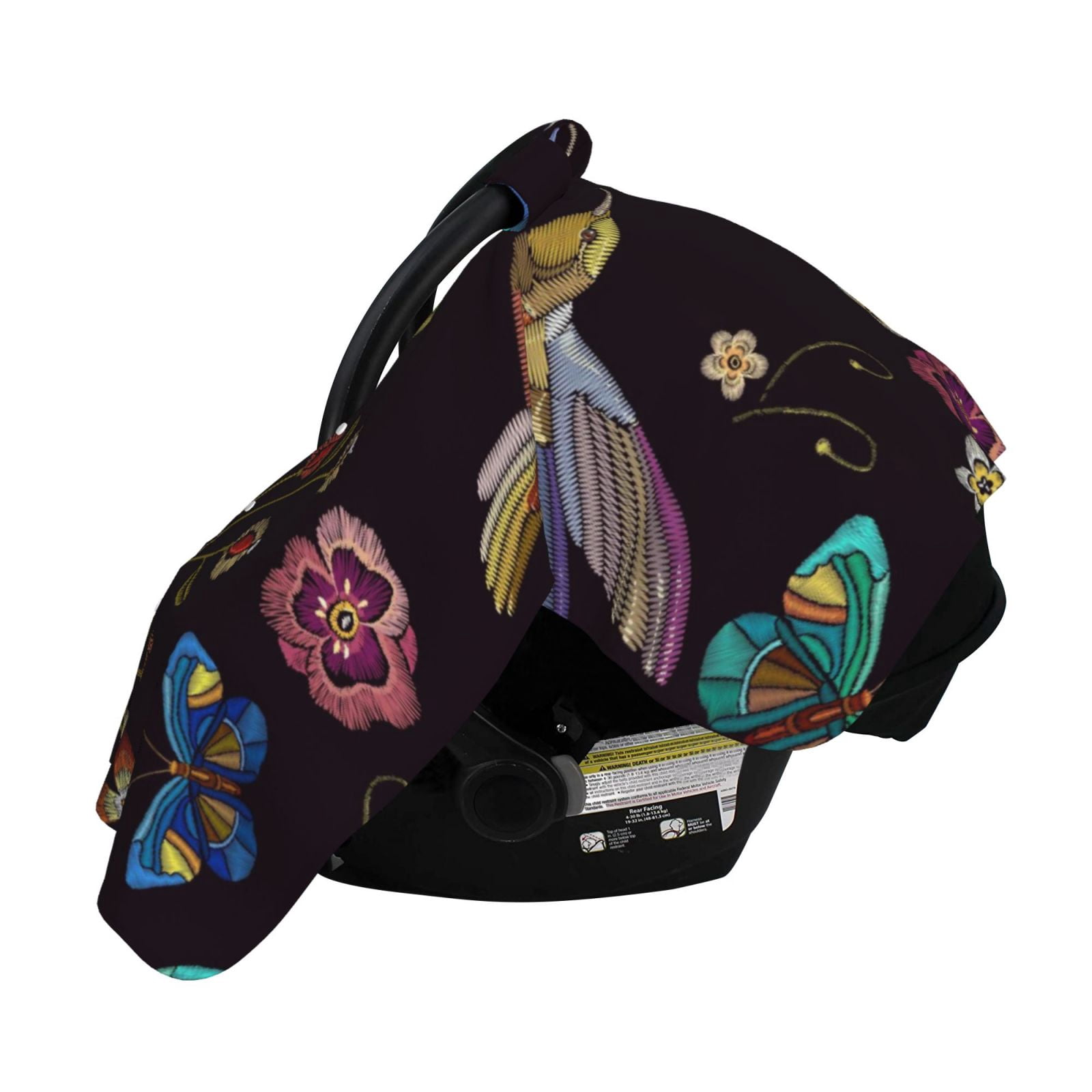 Naloa Humming Bird Baby Car Seat Cover, Breathable Baby Carrier Cover, Multiuse Baby Carrier Cover & Nursing Breastfeeding Cover
