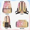 thumbnail image 3 of Jiaoprinted Personalized Ballet Dance Backpack Custom Backpack with Name Customized Casual Bag Daypack for Woman Orange Pink Glittering, 3 of 7
