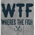 thumbnail image 2 of WTF Where's the Fish Fisherman Funny Men's Big & Tall Graphic Hoodie Brisco Brands 2X, 2 of 5