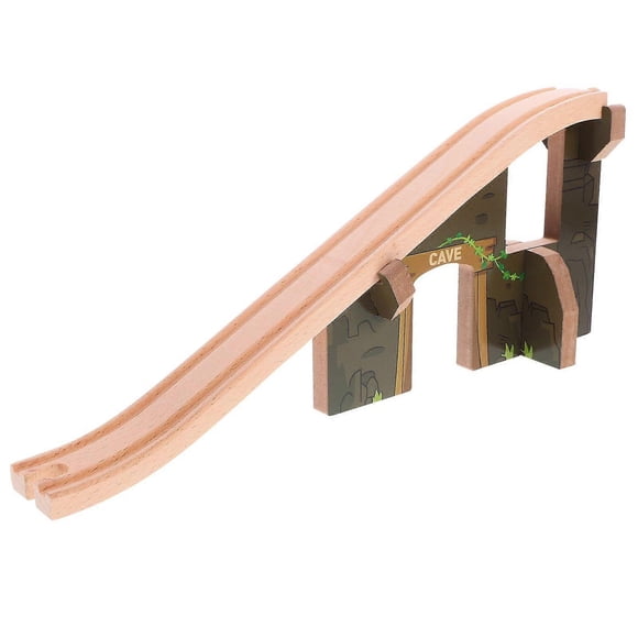 Wood Bridge Wooden High Bridge Toy Track Bridge Train Road Track Accessories