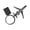 Black, variant on Artistic Aircraft Keychain with Exquisite Detailing Aircraft Backpack Charm Perfect for Men Women and Collectors