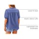thumbnail image 4 of Camisa PRETTYGARDEN de verano con botones, escote en V, azul, talla XL, 4 of 9