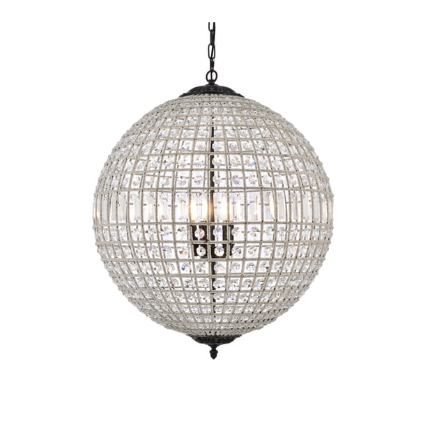 Elegant Lighting Olivia 24" 5 Light Royal Crystal Pendant Lamp