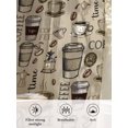 thumbnail image 6 of Sheer Curtains 72 Inches Long, Coffee Semi Sheer Curtains Light Filtering Window Treatment, Khaki Farmhouse Vintage Beans Cups Funny Privacy Voile Drapes for Living Room Bedroom 52x72 Inch, 6 of 7