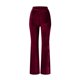 thumbnail image 3 of Gibobby Pantalones para el frío de mujer Pantalones de terciopelo para mujer, cintura alta, pierna ancha, elásticos, cintura elástica, pantalones con frontal(Rojo,XG), 3 of 5