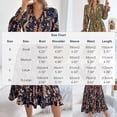 thumbnail image 5 of BRGZLK Women's Floral Dress Summer Trendy Long Sleeve V-Neck Empire Waist Midi Dress Soft Loose Comfortable Solid Color Flowy Wedding Guest Dresses Green L, 5 of 6