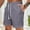 Gray, variant on Mens Breathable Lightweight Elastic Waist Straight Leg Shorts Summer Solid Color Vacation Beach Shorts