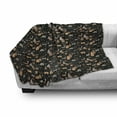 thumbnail image 3 of Woodland Soft Flannel Fleece Throw Blanket, Childish Cartoon Style Composition with Owl Snail Rabbit and Deer, Cozy Plush for Indoor and Outdoor Use, 70" x 90", Pale Brown Pale Grey, by Ambesonne, 3 of 6