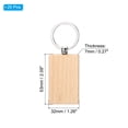 thumbnail image 2 of Uxcell 2.09"L Rectangle Wooden Keychain Blanks, Unfinished Wooden Blanks for DIY Gift Crafts, Wood Color 20 Pcs, 2 of 6