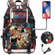 thumbnail image 1 of Mochila de Anime de una pieza para mujer, bolso escolar de gran capacidad con carga USB, mochila multifunción para estudiantes, mochilas escolares para portátiles de 18 pulgadas, 1 of 4